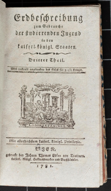 Johann Thomas Edlen, Erdbeschreibung