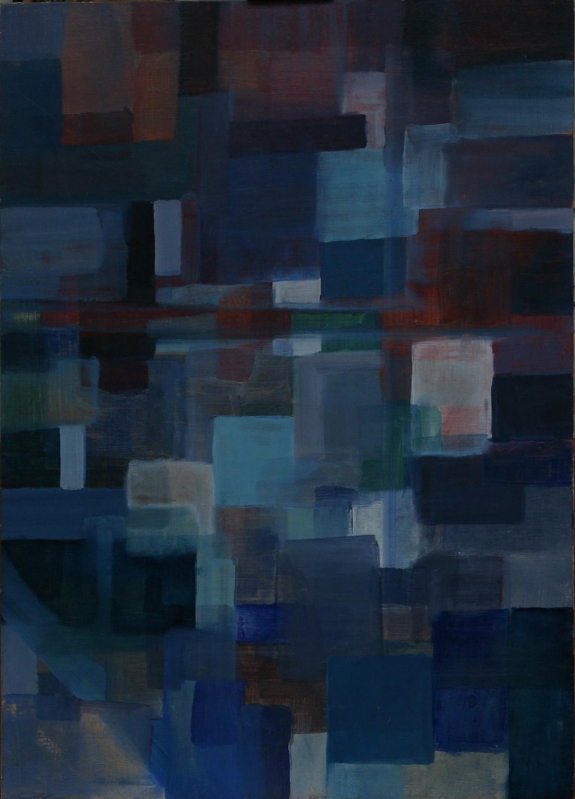 Maler der Moderne (20 Jhdt.),  Komposition blau II - 20. Jhdt.