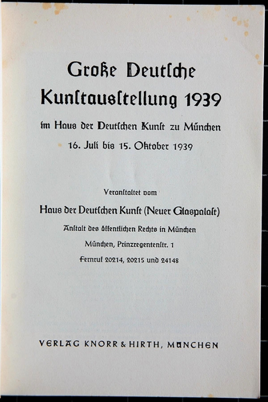 Große Deutsche Kunstausstellung 1937 – 1944