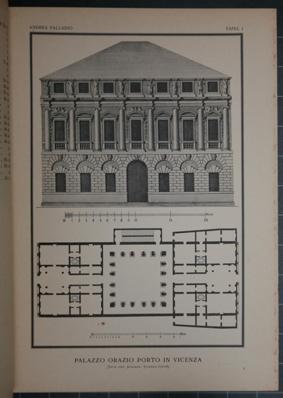 Andrea Palladio-  Bibliothek alter Meister der Baukunst